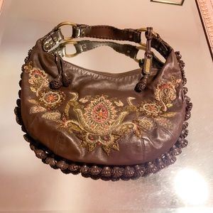 Isabella Fiore Brown Hobo Bag